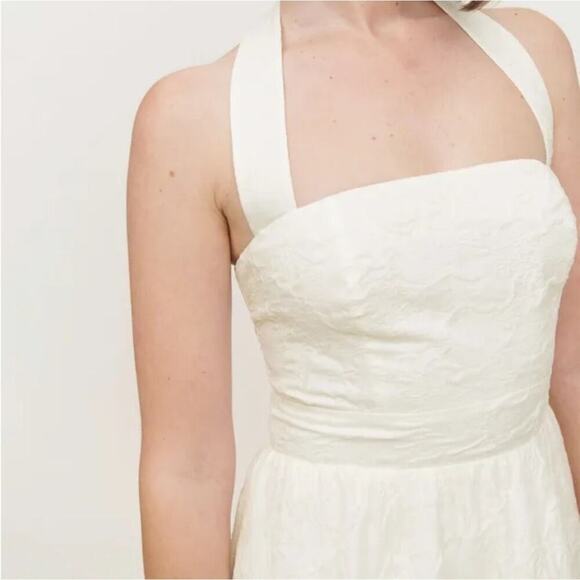 REFORMATION Edessa Halter Dress In Ivory Women's Size 6 NWT - Picture 3 of 16